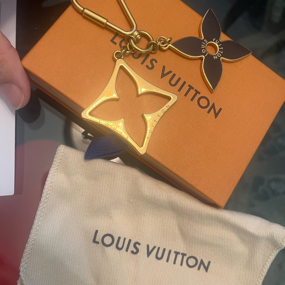 Louis Vuitton Gold and Black Keychain